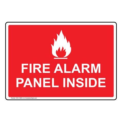 Fire Alarm Control Panel Inside Sign