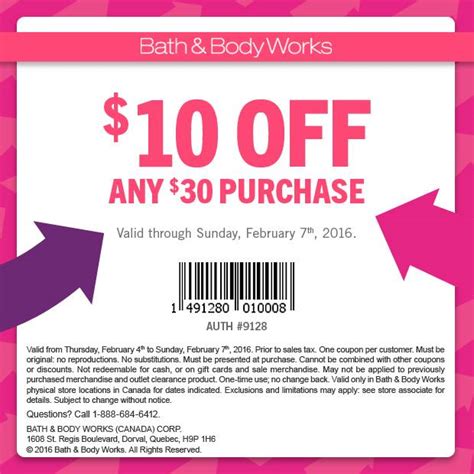 Bath & Body Works: $10 Off Any $30 Purchase Coupon (Feb 4-7) - Edmonton ...