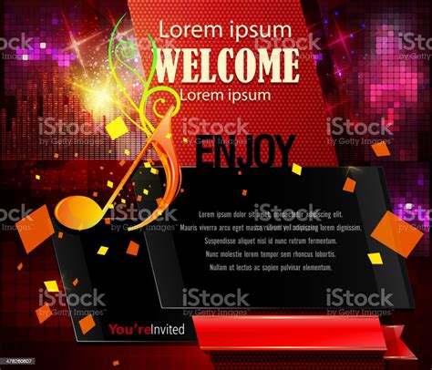 Abstract Entertainment Background With Copy Space Stock Illustration ...