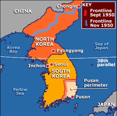 Korea Map During The Korean War - Freddy Bernardine