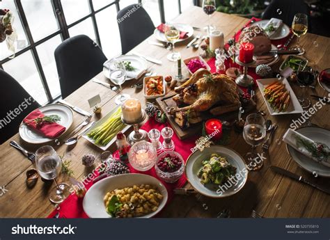 Christmas Family Dinner Table Concept Stock Photo 520735810 : Shutterstock