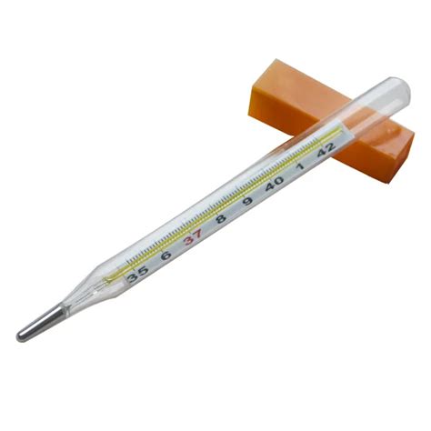 24Pcs A Level Medical Mercury Thermometer Glass Traditional Mercurial Thermometer 35 Degrees ...