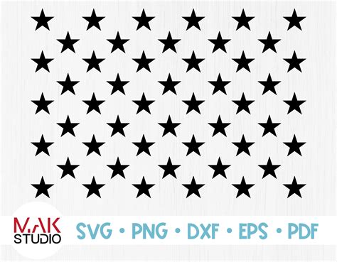 50 stars of United States SVG PNG eps jpg Digital Download dxf 50 stars SVG Art & Collectibles ...