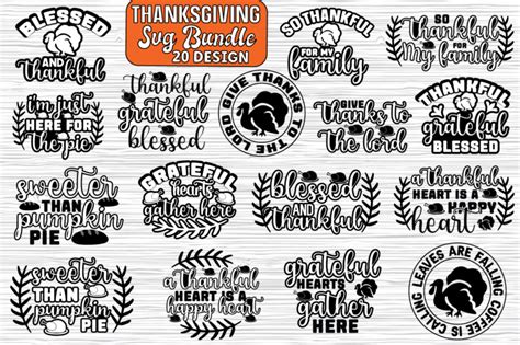 Thanksgiving SVG Bundle - Buy t-shirt designs