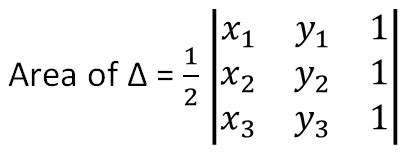 Finding Area of triangle using determinants - with Examples - Teachoo