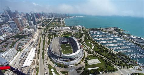 Soldier Field Stadium in Chicago Aerial Photo Photograph by David Oppenheimer - Pixels