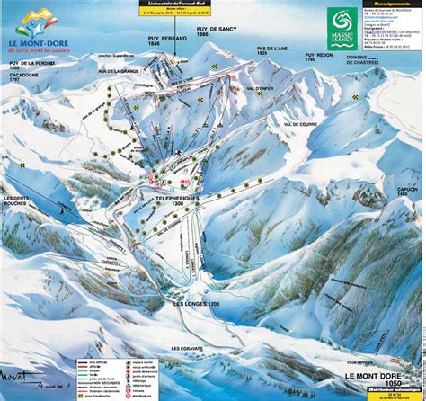 Le Mont-Dore Piste Map / Trail Map