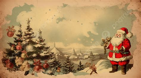 Vintage Santa Claus Christmas Background Wallpaper 1, Free Vintage ...