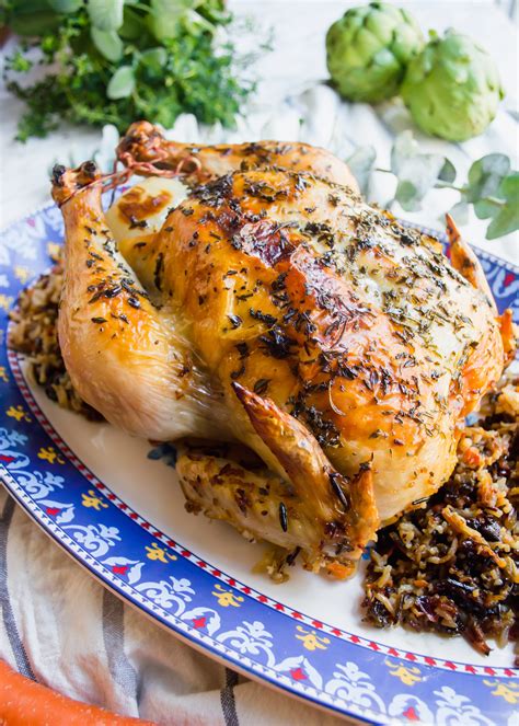 Roasted Chicken Stuffed with Wild Rice | Рецепт