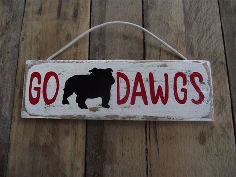 Georgia Bulldog sign Go dawgs sign dawgs football sign | Etsy