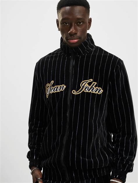 Sean John Jacket / Lightweight Jacket Vintage Pinstripe in black 929916