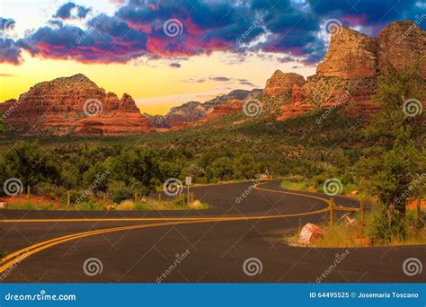 Sedona Arizona Sunrise stock image. Image of sunlight - 64495525