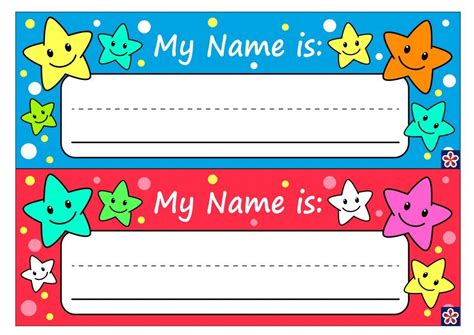 Free Printable Name Tags for Preschoolers | TeachersMag.com | Preschool name tags, Preschool ...