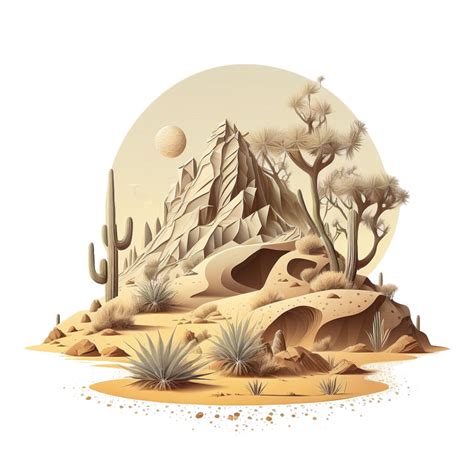 Desert Landscape Clip Art PNG Instant Download for Commercial Use - Etsy