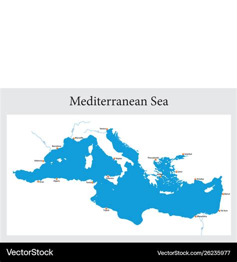 Map Of Mediterranean Countries Outline 728