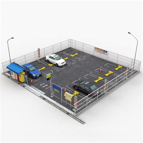 Outdoor Parking 3D Model Scene, Tomoplace in 2022 | Ho model trains, Parking design, 3d model