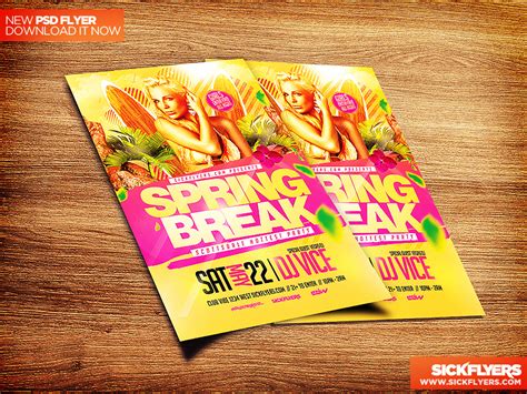 Spring Break Party Flyer Template PSD by Industrykidz on DeviantArt
