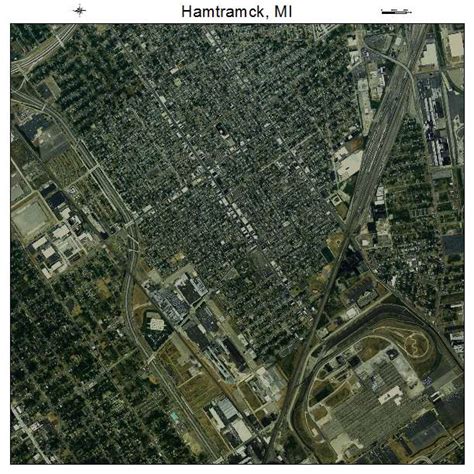 Aerial Photography Map of Hamtramck, MI Michigan