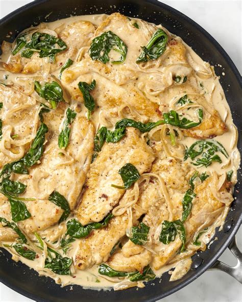 Creamy Spinach Chicken Recipe (One-Pan!) | The Kitchn