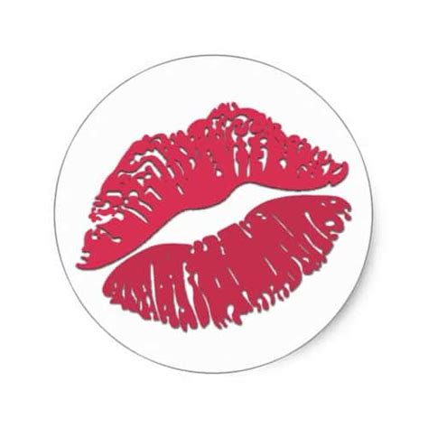 Kiss Mark Emoji Classic Round Sticker - EmojiPrints