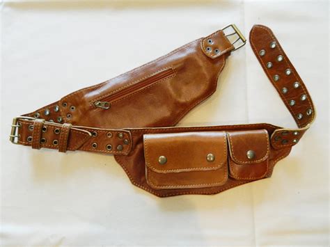 Leather Festival Pouch Utility Belt Montana by CrushObsession