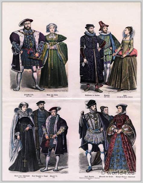 Tudor fashion in the 16th Century.