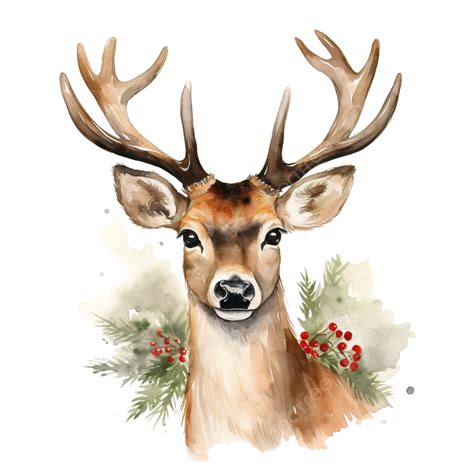 Christmas Reindeer Watercolor, Merry Christmas, Christmas, Reindeer PNG Transparent Image and ...