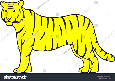 Royal Bengal Tiger Line Art Design Stock Vector (Royalty Free ...