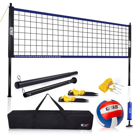 GSE Games & Sports Expert Recreational Portable Volleyball Complete Net ...