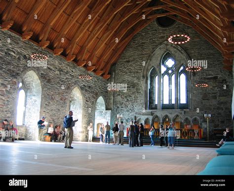 Haakon’s Hall inside Bergen Castle Bergenhus in Bergen, Norway, has ...