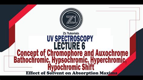 Chromophore, Auxochrome, Bathochromic, Hypsochromic shift & Effect of ...