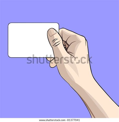 Vector Illustration Hand Business Card On Stock Vector (Royalty Free ...