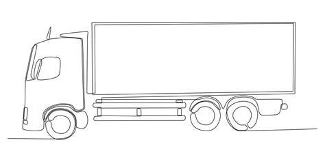 Truck Line Vector Art, Icons, and Graphics for Free Download