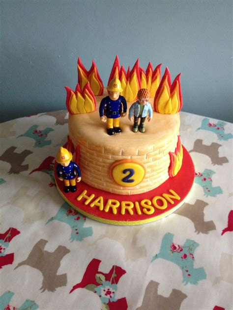 Fireman Sam cake … | Fireman sam cake, Fireman cake, Thomas birthday cakes