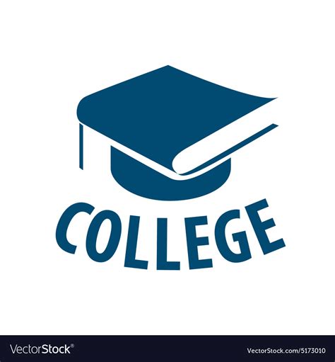 Logo book in the form of a cap for college Vector Image