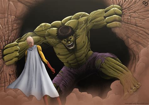 Hulk vs Saitama by gran-jefe on DeviantArt