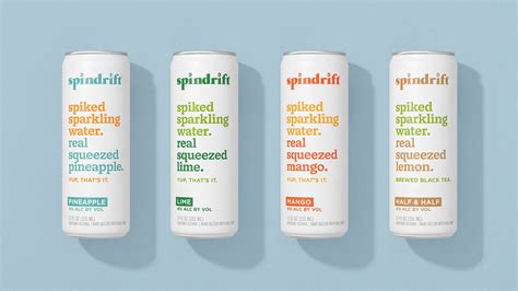 Spindrift Spiked Showcases Its Minimal Ingredients Right On The Front Of The Can | Dieline ...