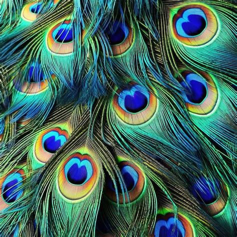 Premium AI Image | peacock feathers pattern