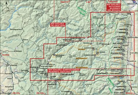 Selway-Bitterroot Wilderness Map