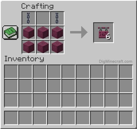 How to make a Crimson Hanging Sign in Minecraft