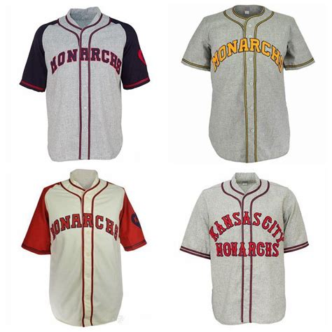 2020 Custom Kansas City Monarchs 1942 Home Road Jersey All Stitched Men'S Women Youth Retro ...