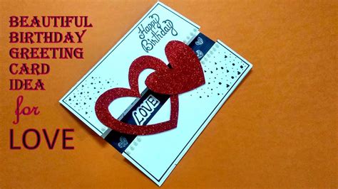 Beautiful Birthday greeting Card Idea for LOVE | Special birthday card | complete tutorial - YouTube