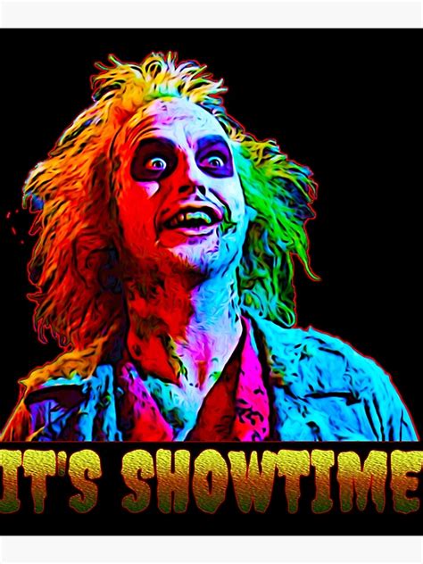 "Beetlejuice COLOUR ITS SHOWTIME! " Poster for Sale by Littleonee11 ...