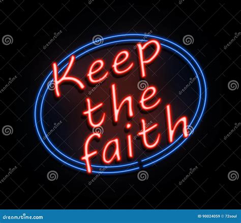 Keep the faith sign. stock illustration. Illustration of confident ...