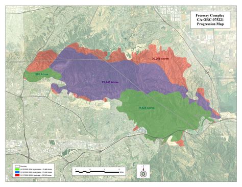 Freeway Complex Fire Map | Hills For Everyone