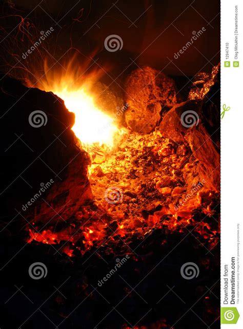 Campsite Fire Pit stock photo. Image of glowing, selective - 12947410