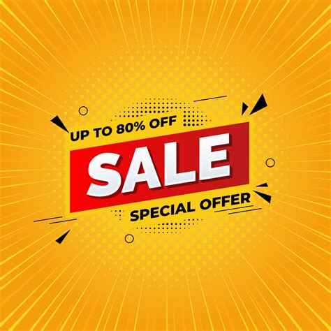 special offer sale banner background with yellow background 11419494 ...