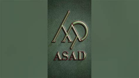 Asad name logo design #logo #shorts - YouTube