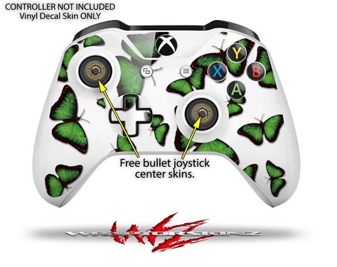 XBOX One S Console Controller Bundle Skins Butterflies Green | WraptorSkinz