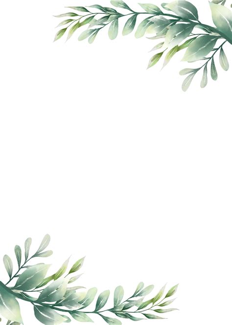 Green watercolor leaves 11660324 PNG